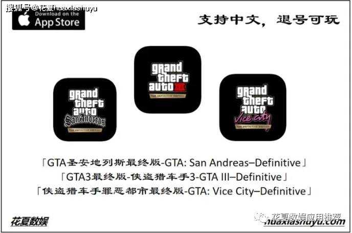 苹果IOS游戏下载:R星-GTA三部曲重制版套装-GTA: The Trilogy最终版中文支持